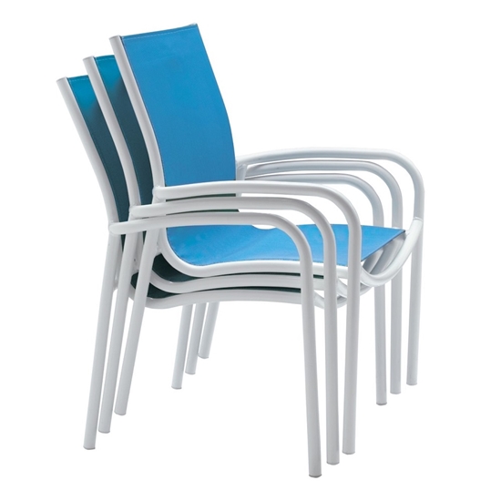 tropitone dining chairs stacked