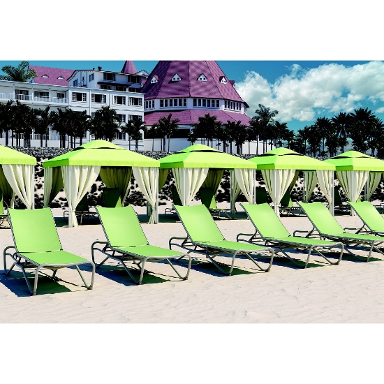 Millennia aluminum chaise with sling seating