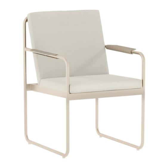 Mirage Dining Chair white cushions