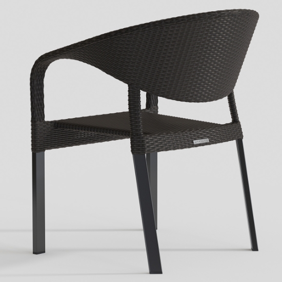 Montara Wicker Stacking Dining Chair back