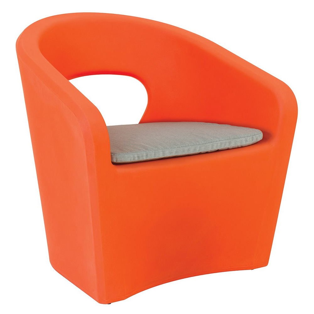 Tropitone Radius Lounge Chair with Seat Pad and  10 lbs. Weight - 3B171105WT