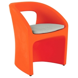 Tropitone Radius Dining Chair with Seat Pad and  10 lbs. Weight - 3B172405WT