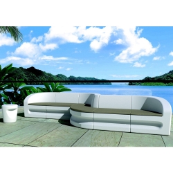 Tropitone Radius Outdoor Furniture Sectional Set with Seat Pads - TT-RADIUS-SET1