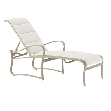 Tropitone Shoreline Padded Sling Chaise Lounge with Arms - 150032PS