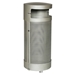 Tropitone District Round Waste Receptacle with Door and Bonnet Hood - 4A1699B41