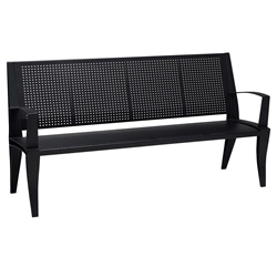 Tropitone District 6 Bench with Back and Arms - 4B1622D1111