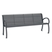 Tropitone District Horizontal Slat 6' Bench with Back and Arms - 4B1622W1119