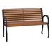 Tropitone District Faux Wood 4' Bench with Back and Arms - 4B1622W8112