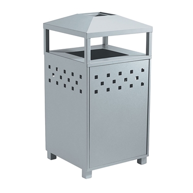 Tropitone Boulevard Waste Receptacle with Hood and Ash Urn - 990589B