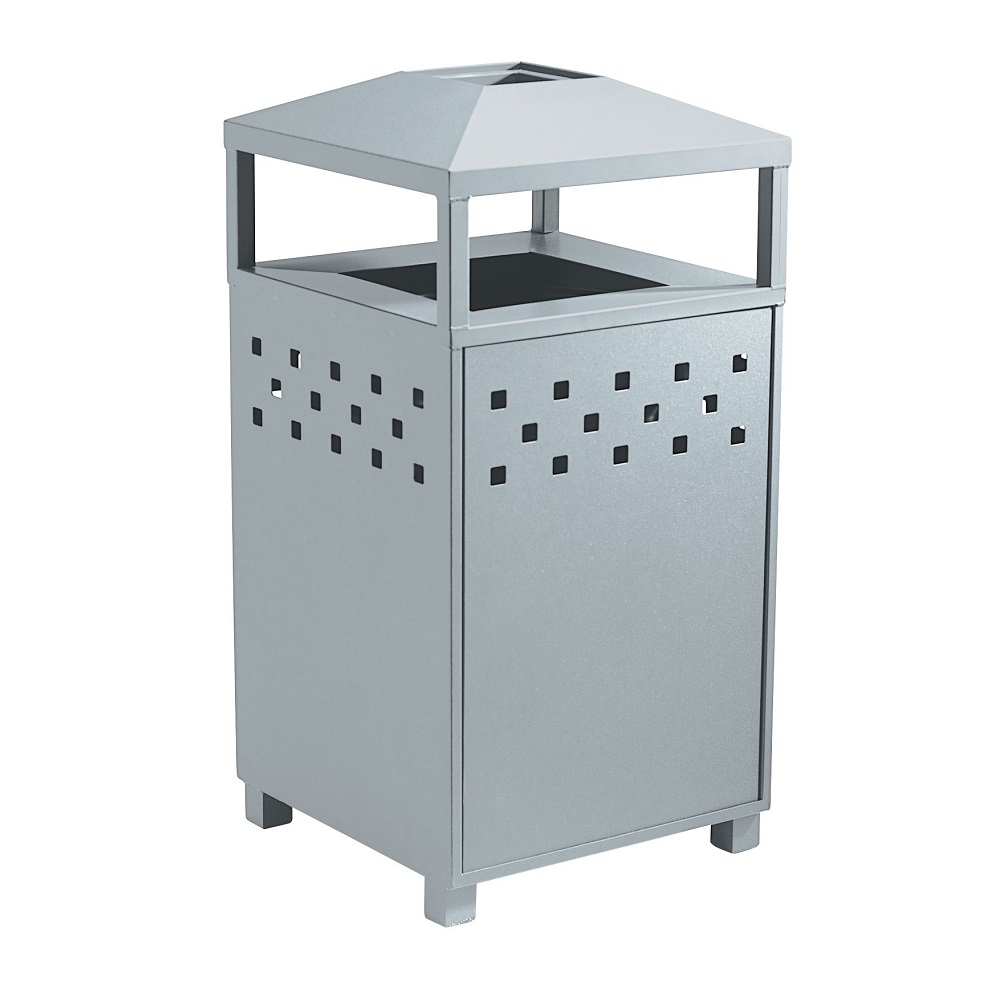 Tropitone Boulevard Waste Receptacle with Hood and Ash Urn - 990589B