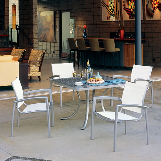 Tropitone South Beach Sling Outdoor Dining Set for 4 - TT-SOUTHBEACH-SET12
