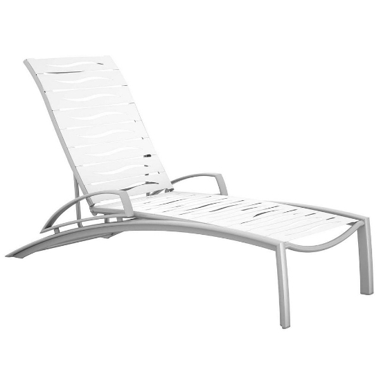 Tropitone South Beach EZ Span Wave Chaise Lounge with Arms - 231433WV