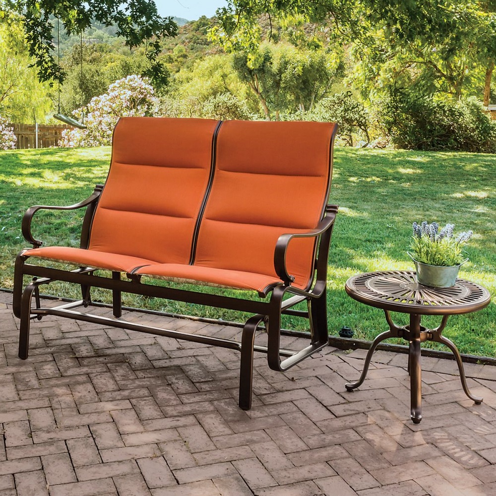 Tropitone Torino Padded Sling Outdoor Double Glider Set Tt Torino Set5