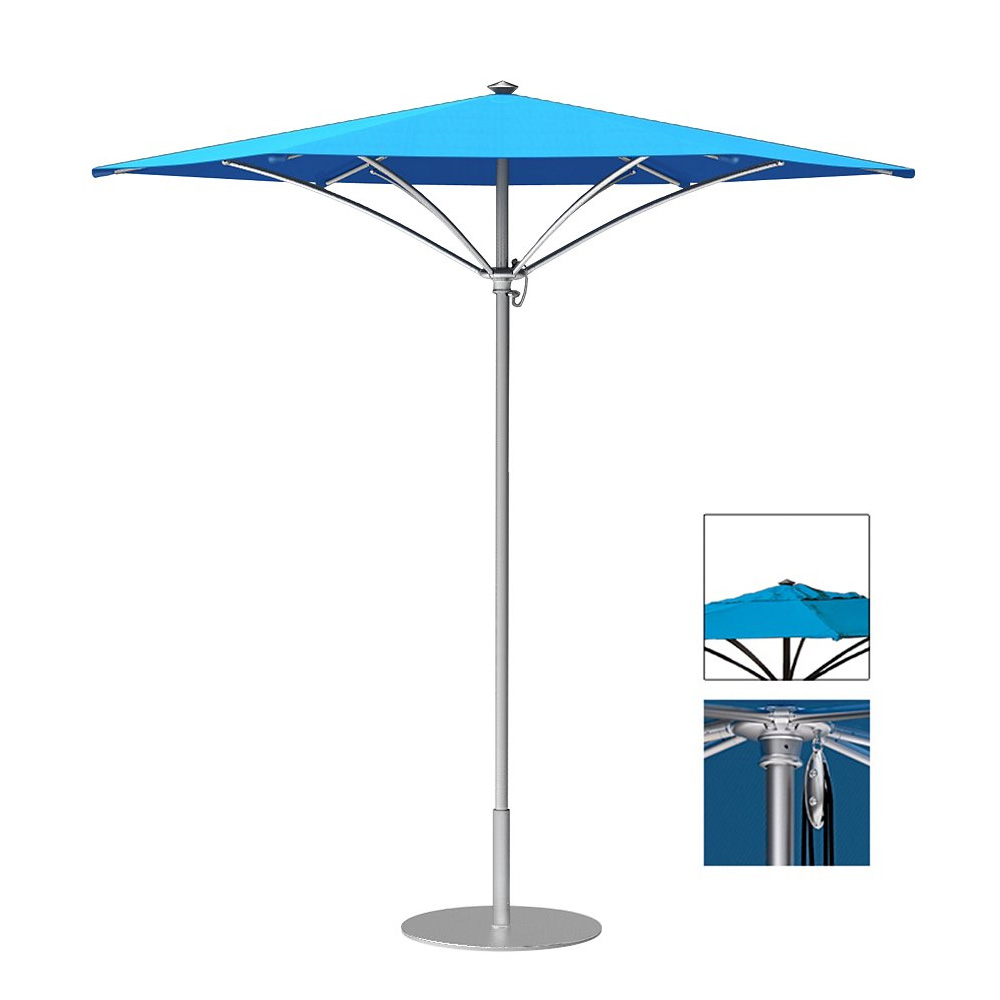 Tropitone Trace 8' Hexagon Patio Umbrella with Pulley Lift and Vent - RH008PSV