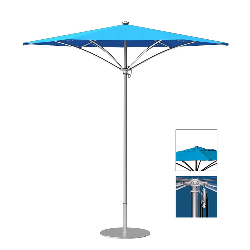 Tropitone Trace 9' Hexagon Patio Umbrella with Pulley Lift and Vent - RH009PSV
