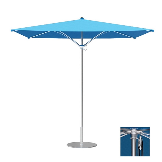 Tropitone Trace 8' Square Patio Umbrella with Pulley Lift - RS008PS