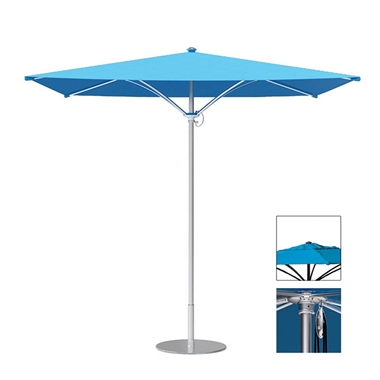 Tropitone Trace 8 Square Patio Umbrella with Pulley Lift and Vent - RS008PSV