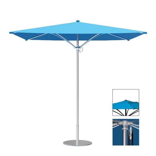 Tropitone Trace 10' Square Patio Umbrella with Pulley Lift and Vent | RS010PSV Tropitone Trace 10' Square Patio Umbrella with Pulley Lift and Vent | RS010PSV