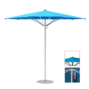 Tropitone Trace 10 Triangular Patio Umbrella with Pulley Lift and Vent - RT010PSV