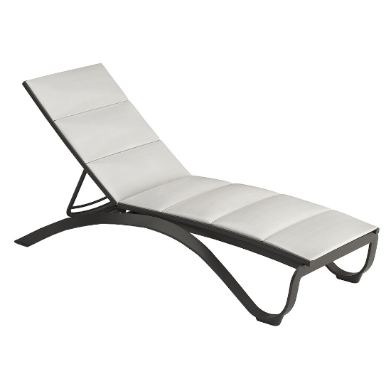 Twist Padded Sling Armless Chaise Loungers