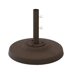 Tropitone Cement Filled 24" Round Aluminum Base for Free Standing Use - 1.5" Pole - CFA24R15F