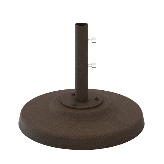 Tropitone Cement Filled 24" Round Aluminum Base for Free Standing Use - 2" Pole - CFA24R2F