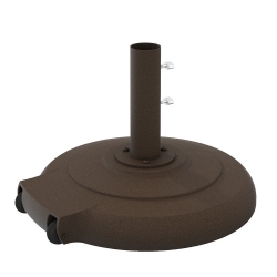 Tropitone 24" Round Umbrella Base with Wheels - 2.5" Pole - CFCA24RW25-125