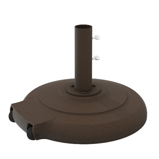 Tropitone 24" Round Umbrella Base with Wheels - 2.5" Pole - CFCA24RW25-125