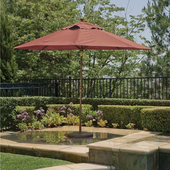 tropitone aluminum umbrella base with cement filling