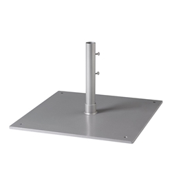 Tropitone 24" Square Steel Plate Umbrella Base for Free Standing Use - 1.5" Pole - SP24S15F