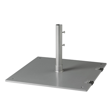 Tropitone 24" Square Steel Plate Base with Wheels - 1.5" Pole - SP24S15WF