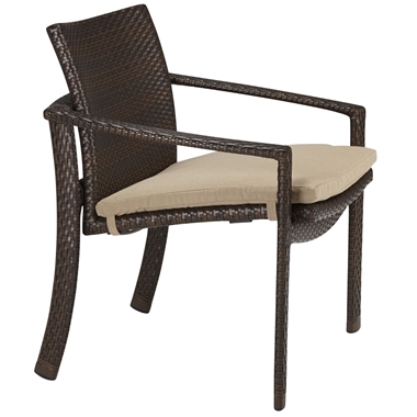 Tropitone Vela Woven Dining Chair with Seat Pad - 32172405WS