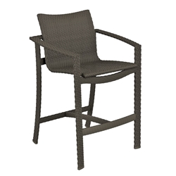 Tropitone Vela Woven Stationary Bar Stool with Arms - 321726WS