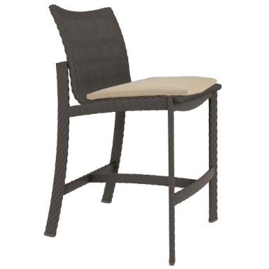Tropitone Vela Woven Armless Bar Stool with Seat Pad - 32172905WS