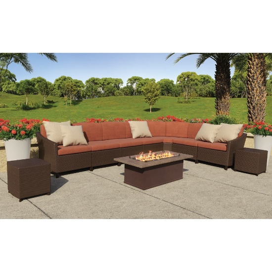 Tropitone Vela Woven 17" Square Tea Table - 321738WS