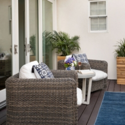 Universal Montauk Wicker Swivel Lounge Chair Patio Set - UN-MONTAUK-SET1