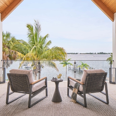 Universal San Clemente Lounge Chair and Patio Set - UN-SANCLEMENTE-SET4
