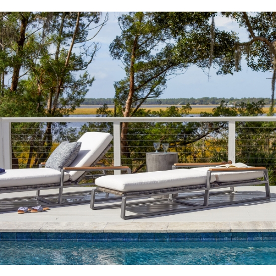 flat Universal Coastal Living San Clemente Chaise Loungers
