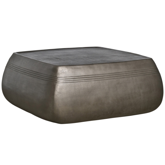 Universal Coastal Living Saratoga Aluminum Cocktail Table side