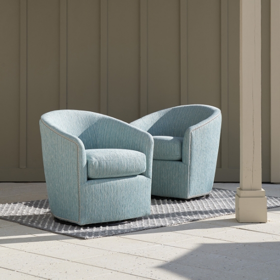 Universal Coastal Living Upholstery Burke Swivel Chair set