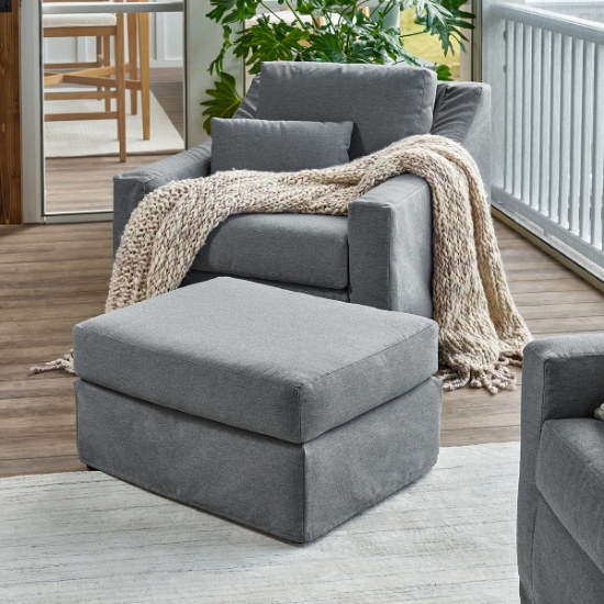 Universal Coastal Living Upholstery Brooke Ottoman lifestyle