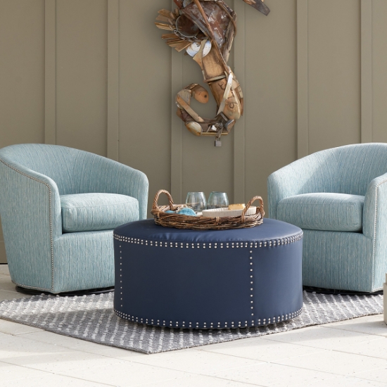 Universal Coastal Living Upholstery Pi Ottoman set