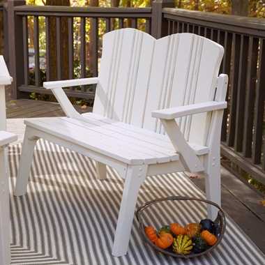 Uwharrie Chair Carolina Preserves Two-Seat Bench with Back - C072