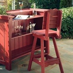Uwharrie Chair Companion Outdoor Bar Stool with Back - 5062