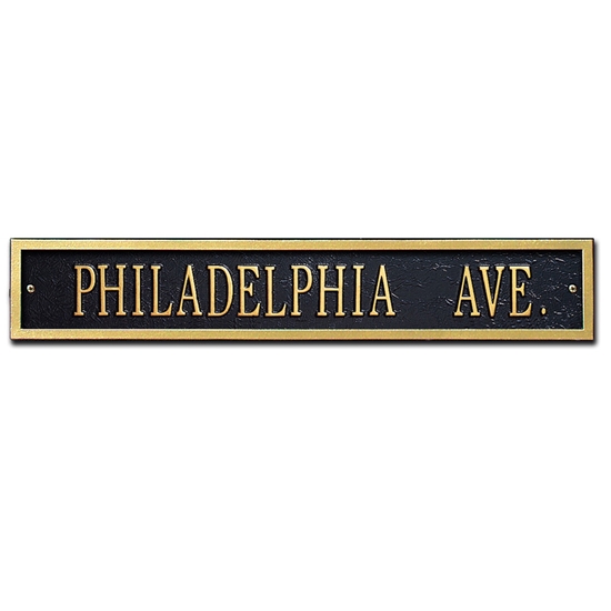 Arch Extension Estate Wall Address Plaque - One Line - 1072