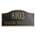 Rolling Hills Plaques Standard Wall Address Plaque - Two Line - 1118