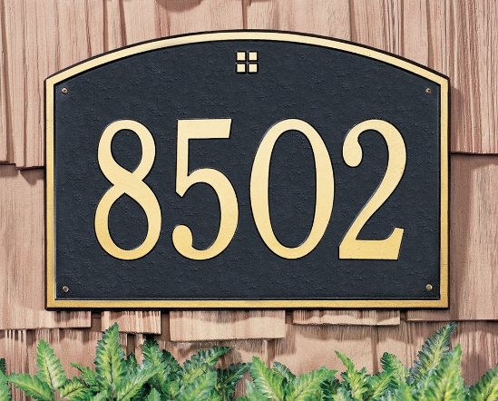 Cape Charles Estate Wall Address Plaque - One Line - 1171