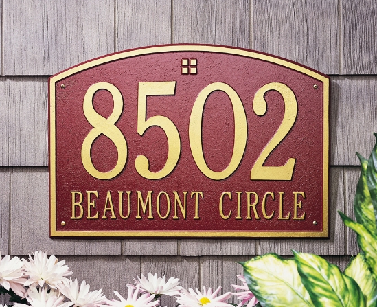 Cape Charles Estate Wall Address Plaque - Two Line - 1172