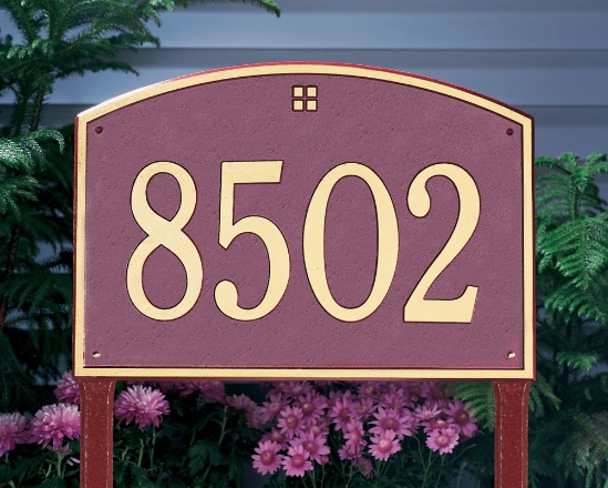 Cape Charles Estate Lawn Address Plaque - One Line - 1173