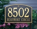 Cape Charles Estate Lawn Address Plaque - Two Line - 1174